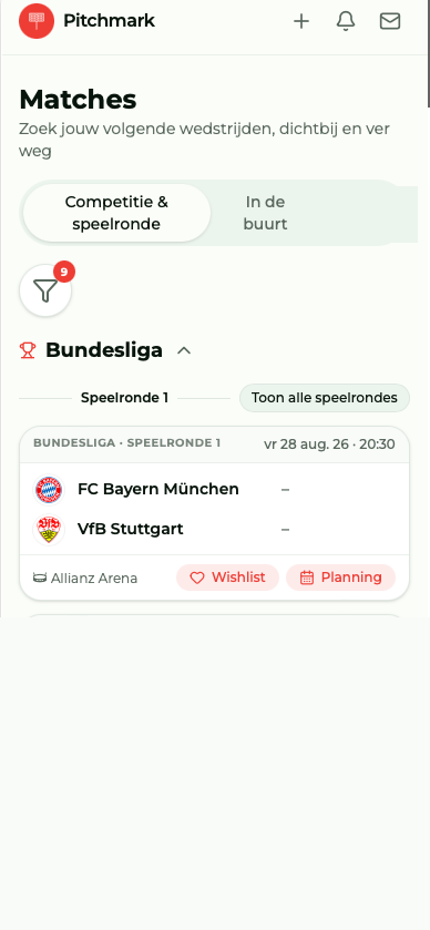 Pitchmark Plan je volgende bezoek screenshot